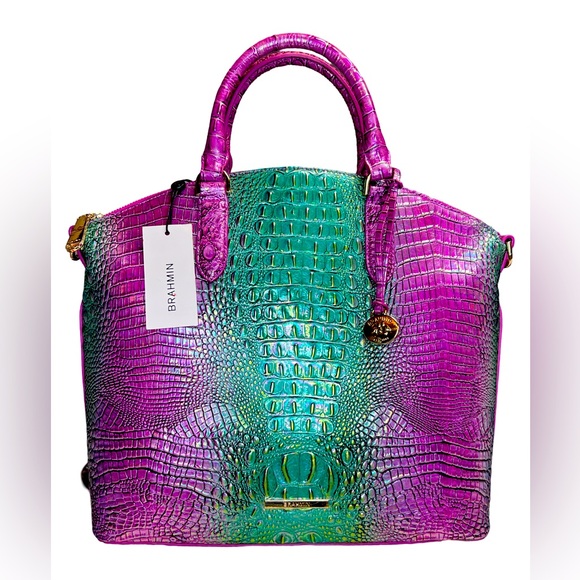 Brahmin NWT Large Duxbury Hyacinth Ombré Mini Leather Melbourne Bag (P041) - Picture 3 of 13